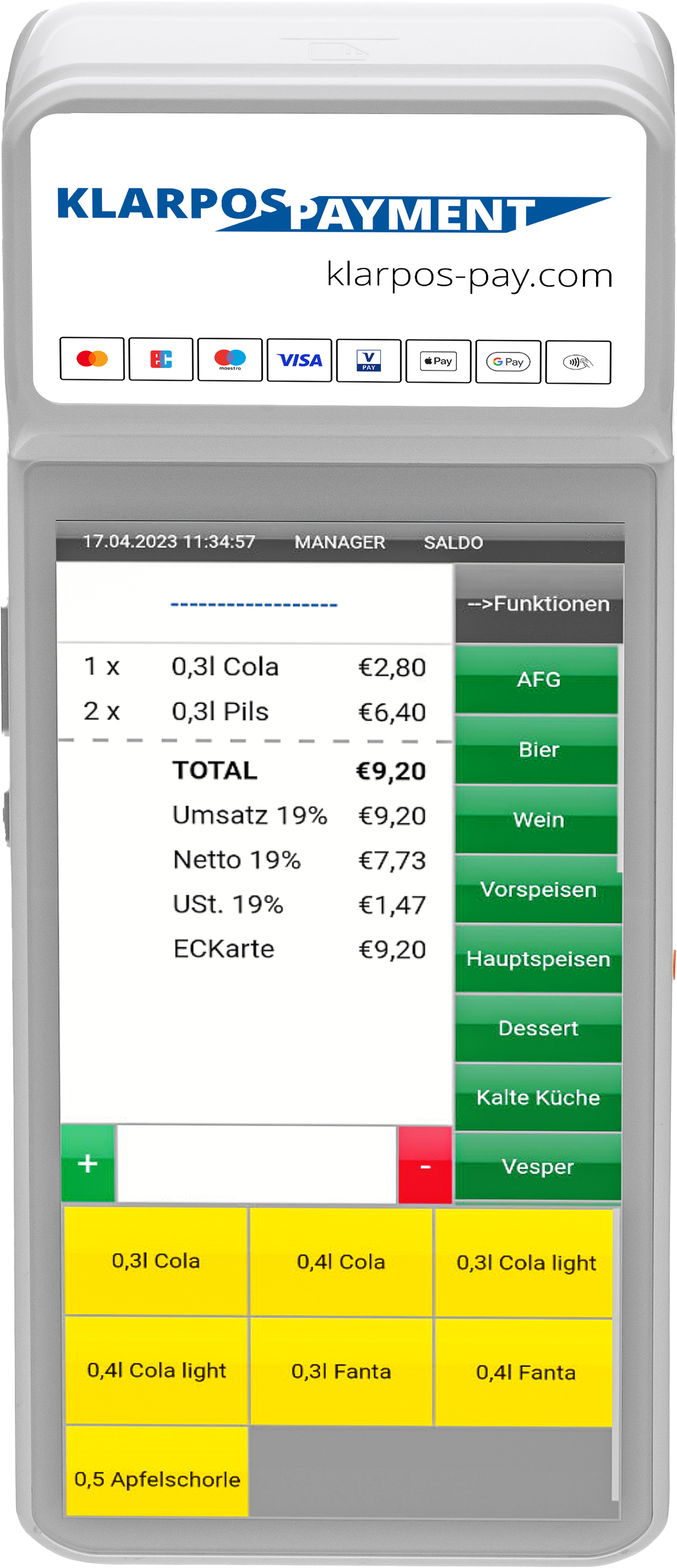 Mobiles KlaRPOS Gerät